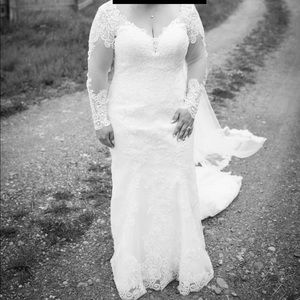 Wedding Dress and cathedral veil - Ivory